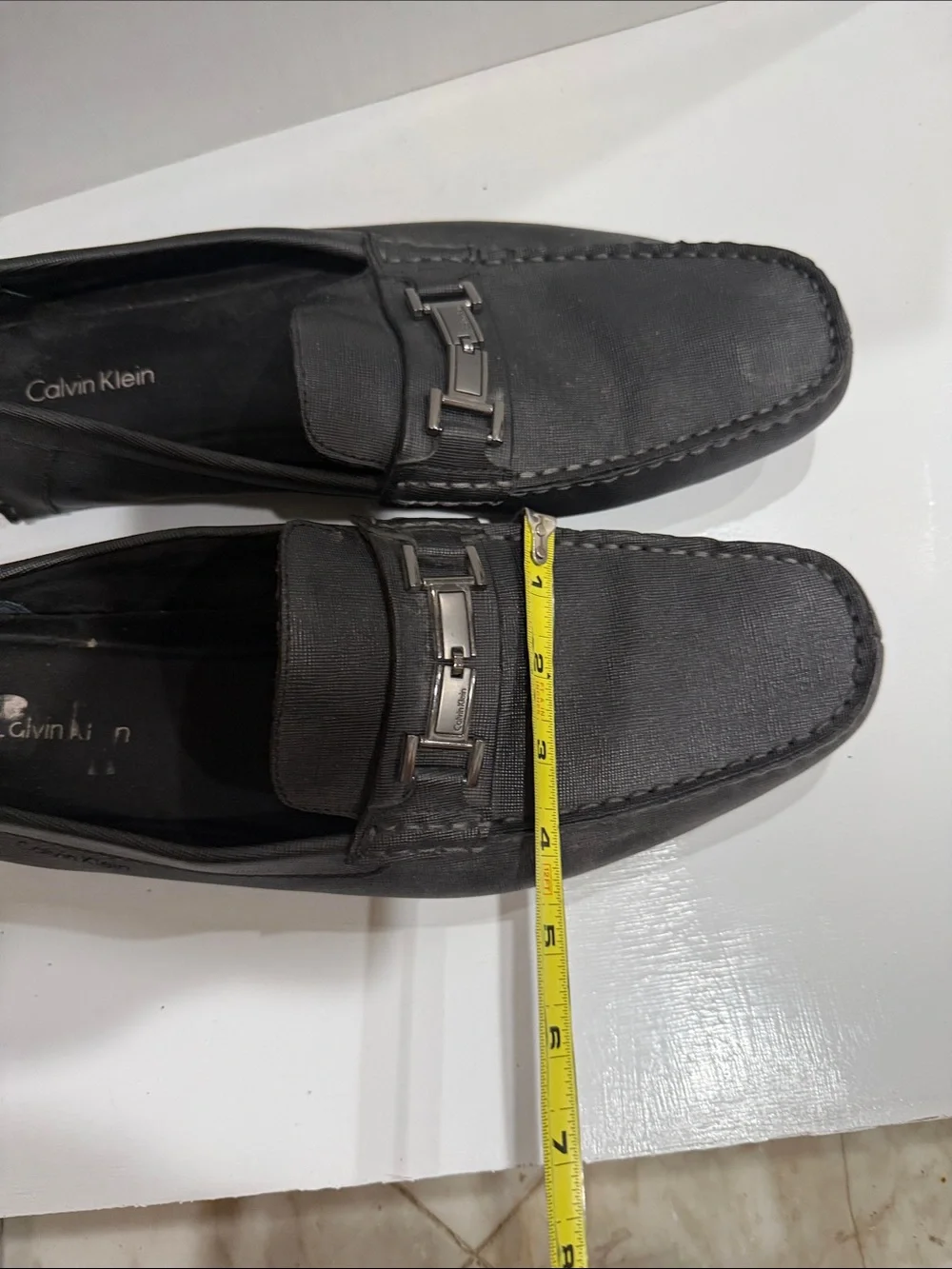 Calvin Klein Black Men’s Slip-On Magnus Penny Loafers with Metal Bit size 13